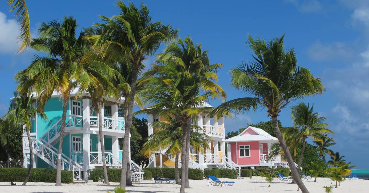 Colourful beach houses